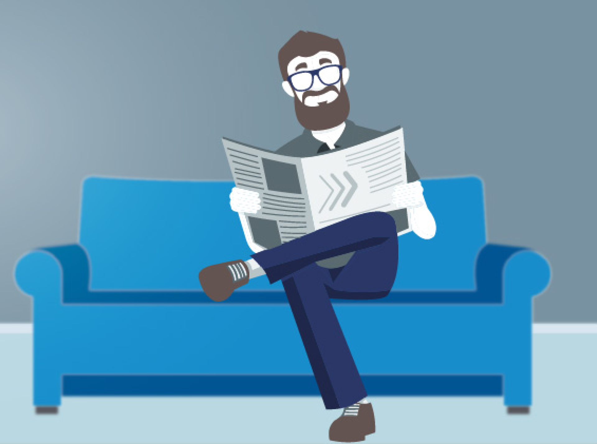 Man leest krant